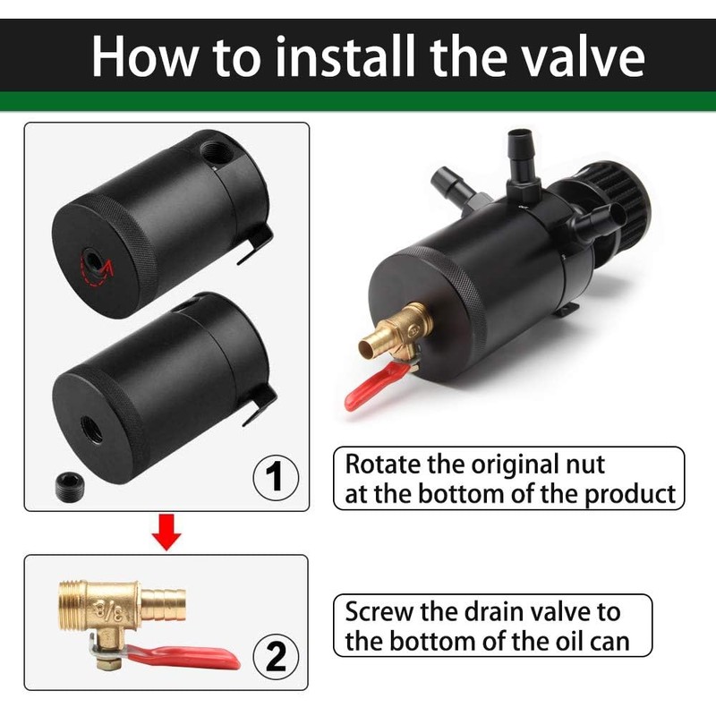 WENJTP Universal 150ml Car Oil Catch Can Kit Reservoir Tank,