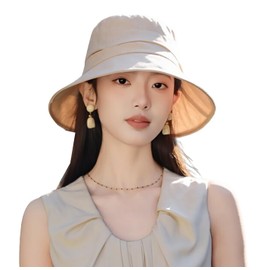 YOUHA Women's UV Protection, Ultra Lightweight, Cool, Adjustable Size, UPF 50+ Measured, Removed Chin Strap, Fully Blackout, Wired, Wide Brim, Sun Protection, Breathable, Moisture Absorbent, Small