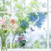 CRASPIRE 8 Styles Flower Window Stickers Hydrangea Butterfly Wall Decals