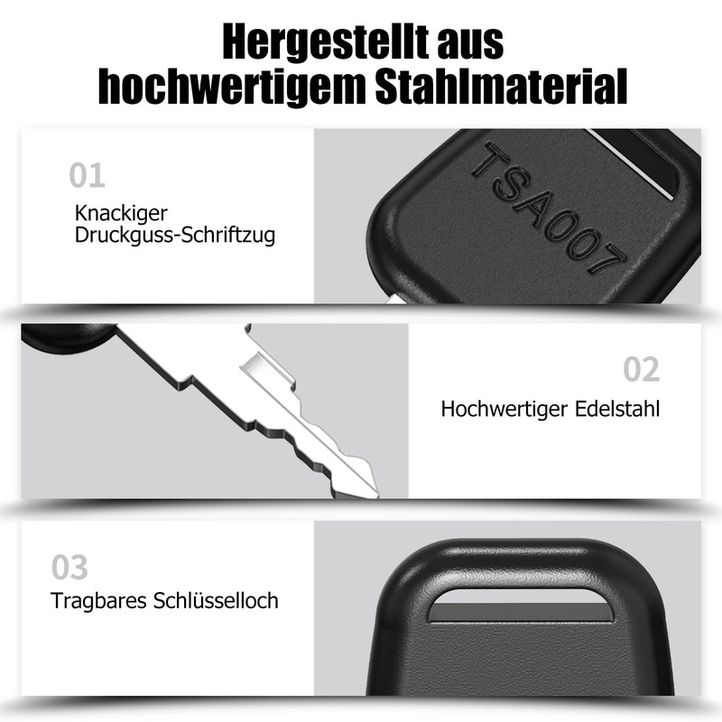 Ancable TSA Key 007, Pack of 2 TSA007 Keys, Multifunctional