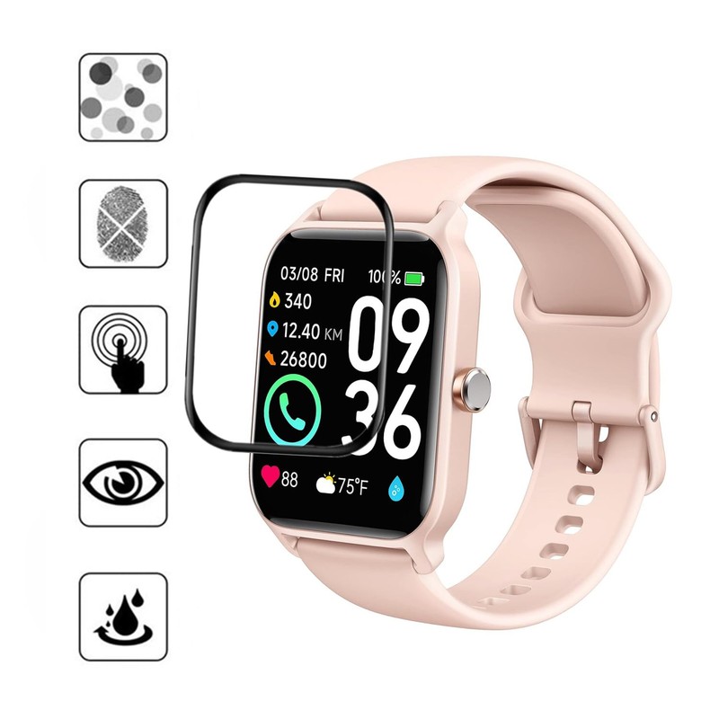 Frgnie Screen Protector For IDW13 Smartwatch 1.8” (3Pack) 3D Curved