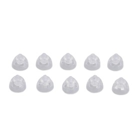 10pcs Sound Amplifier Open Domes Single Layer Washable Reusable Silicone Replacement Ear Plug Tips Domes S 6mm / 0.24in