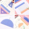 Jelly Color, 4-Piece Triangle Ruler, Triangular Funnel Set, Mathematical Geometric