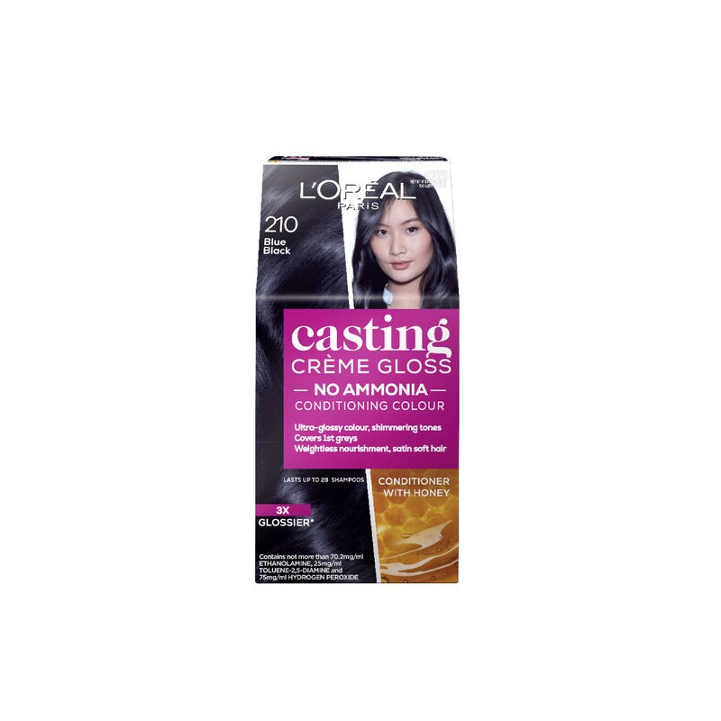 L'Oreal Casting Creme Gloss Semi-Permanent Hair Colour 210 Blue Black