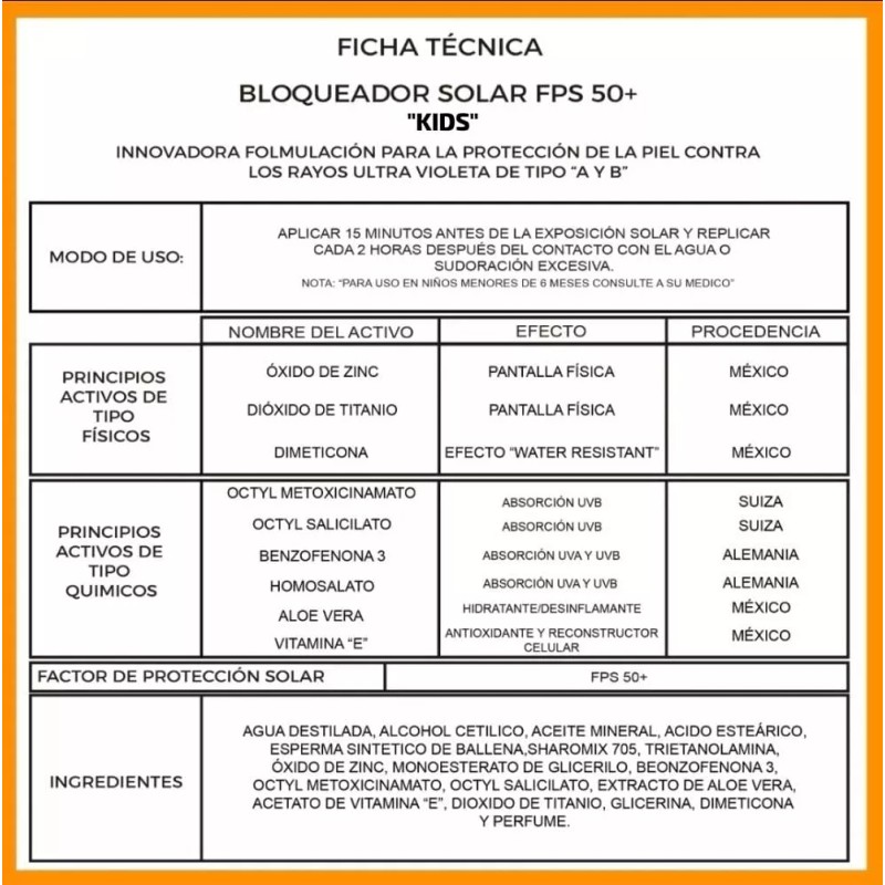 Protectone Granel Bloqueador Solar Kids Fps 50+ 1l