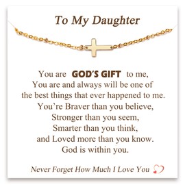 Tarsus Daughter Gifts from Mom to My Daughter Gifts Christian Gifts for Women Cross Bracelet Valentines Day Christmas Mothers Day Gifts for Daughter Birthday Gifts