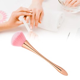 Nail Brushes - Brush Nail Dust Remover Manicure Tool Brush for Salon Manicure DIY 1 Piece Manual Cleaning Tools (Rose Gold)