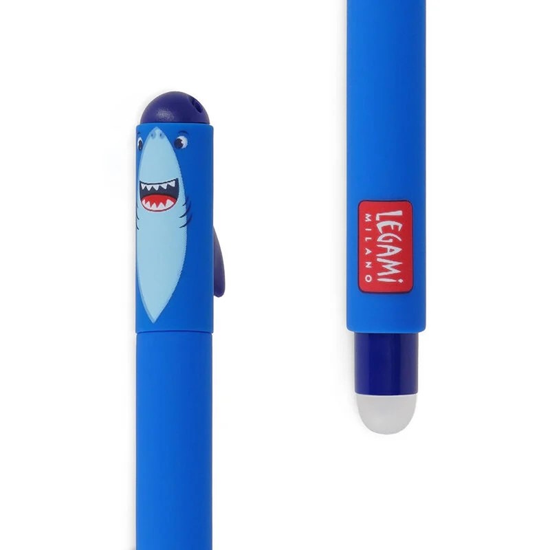 Shark Shark Erasable Gel Pen Blue Ink + Kit 3