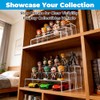 Pack of 4 Kitchen Organiser Shelves, Transparent Kitchen Cabinet Organiser,