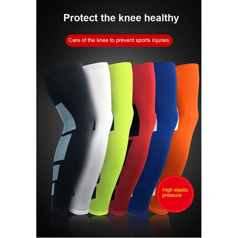 Wonzone Sports Full Long Leg Compression Knee Sleeves UV Protect