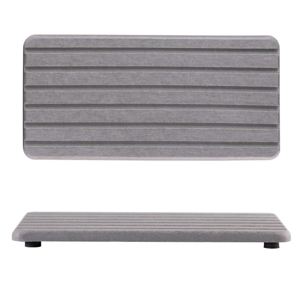 NiuYichee NiuYichee 2 PCS Water Absorbent Diatomite Coasters Rectangle, Grooved