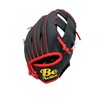 Junior All Round 9" Black Red Soft Baseball Gloves 509