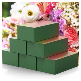 New 2025 6-Pack Floral Foam Blocks, Florist Green Foam for Flower Arrangements, Wet & Dry Styrofoam for Fresh and Artificial Flowers, Premium Plant Sponge Foam for Planters (5.5"L X 3.1"W X 1.6"H)