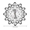 European Style Flower Clock Iron Art Battery Operated Mute Easy