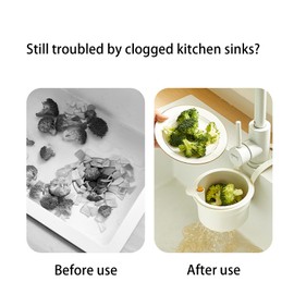 Hanging Kitchen Sink Food Catcher Basket, Corner Strainer for Food Waste, Mesh Food Net for Drain, Self-Cleaning Food Strainer, Food Trap for Sink, Easy to Install (Yellow)