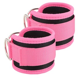 HonGien 2Pcs Ankle Straps for Cable Machine,Ankle Resistance Bands, Cable Kick Back Ankle Straps for Gym, Glute Workouts, Leg Extensions, Adjustable Straps with Neoprene Padding
