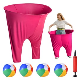 Granny Pants Outdoor Game,Ultimate Granny Pants Yard Game w 4 Bouncy Balls,Giant Outdoor Recreational Tossing Games,Team Relay Family Reunion Party Field Game Set