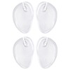 2 Pairs Gel Transparent Thong Sandal Toe Protectors Inserts Antislip