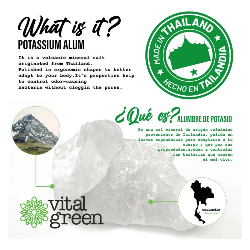 Vital Green Desodorante Cristal Alumbre 100gr (paq 1 Und)