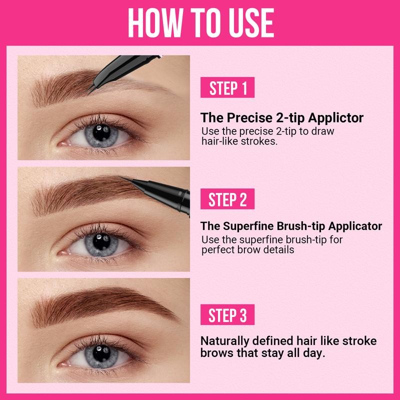 iMethod Curved Eyebrow Pen - Microblading, Liquid, 2-in-1 Dual-Ended with