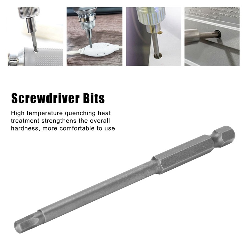 10Pcs 4mm Magnetic Screwdriver Bits Alloy Steel 1/4 Inch Hex