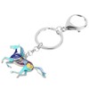 WEVENI Aleación de caballo ejecución llavero accesorios esmalte joyería para
