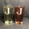 alankathy mug Set of 2 Monogram Beer Glass 16 oz