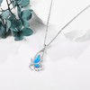 HUKKUN Butterfly Fairy Necklace for Women 925 Sterling Silver Blue
