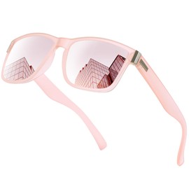 Perkanion Sunglasses Men's Polarised Sun Glasses for Men with UV400 Sunglasses Men Polarising Glasses Fishing Polar View Polarising Glasses Driving, Matte pink