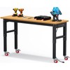 60" Heavy Duty Workbench with Wheels, Max. 2200 LBS Capacity
