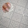 30 Sheets White Flower Nail Sticker,White Floral Nail Decals with