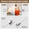 10 Pack Square Door Lever Privacy Door Lock Handleset, Keyless