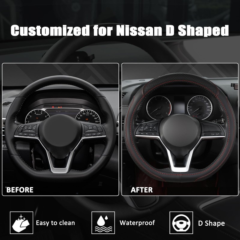 West Llama Customized Auto Car Steering Wheel Cover for Nissan,D