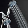 Antimicrobial/Anti-Clog High-Pressure 30-setting Dual Head Combination Shower by AquaDance with
