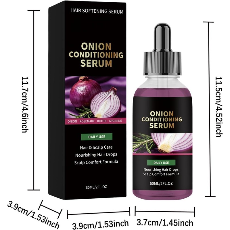 Sérum capilar nutritivo,suavizante fuerte 3en1con cebolla,romero biotina (2pcs)