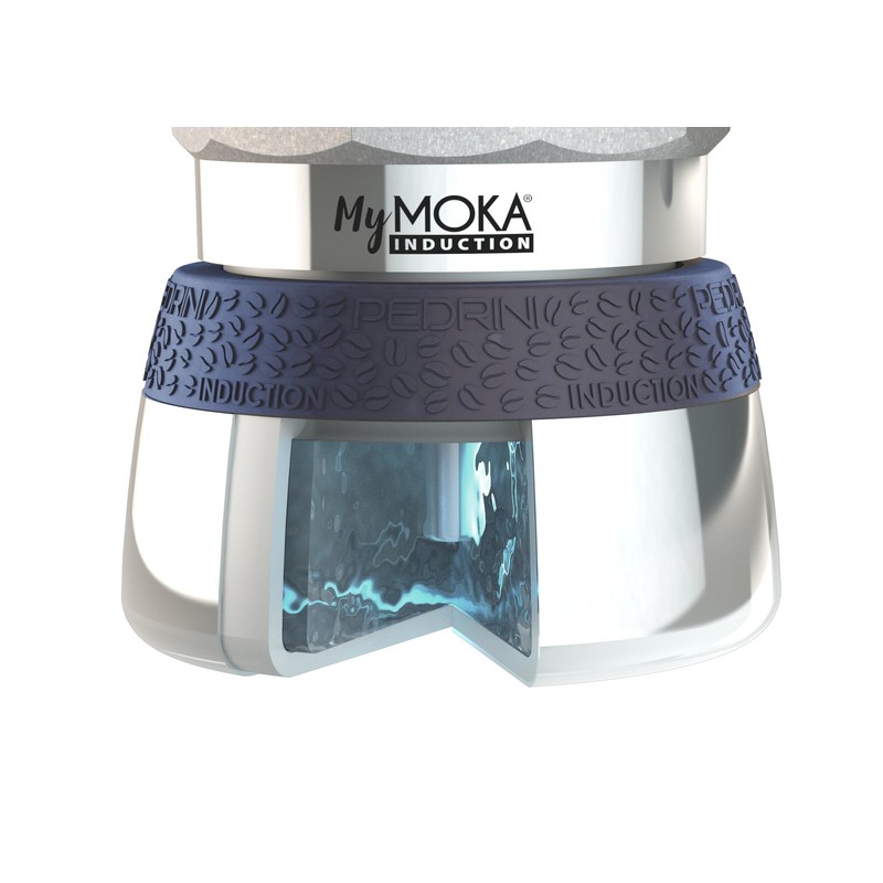 Pedrini MyMoka Induction Espresso Maker, Midnight Blue in Colour Box