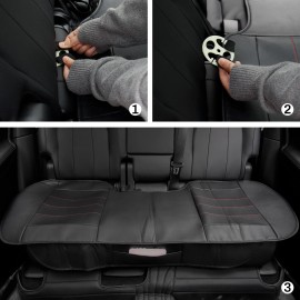 Unbranded Rear Back Car Seat Cover Protector PU Leather Mat Pad Chair Cushion Universal