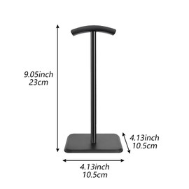 Nayubo Headphone Stand, Universal Headset Display Hanger Rack Aluminum Headset Holder with Flexible Headrest Gaming Headset Stand Earphone Stand for All Headphones Size (Black)