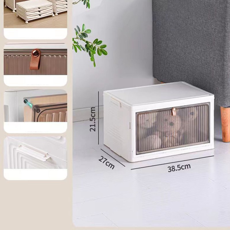 Foldable Storage Box Thickened Large Capacity Sealed Dustproof PP Organizer