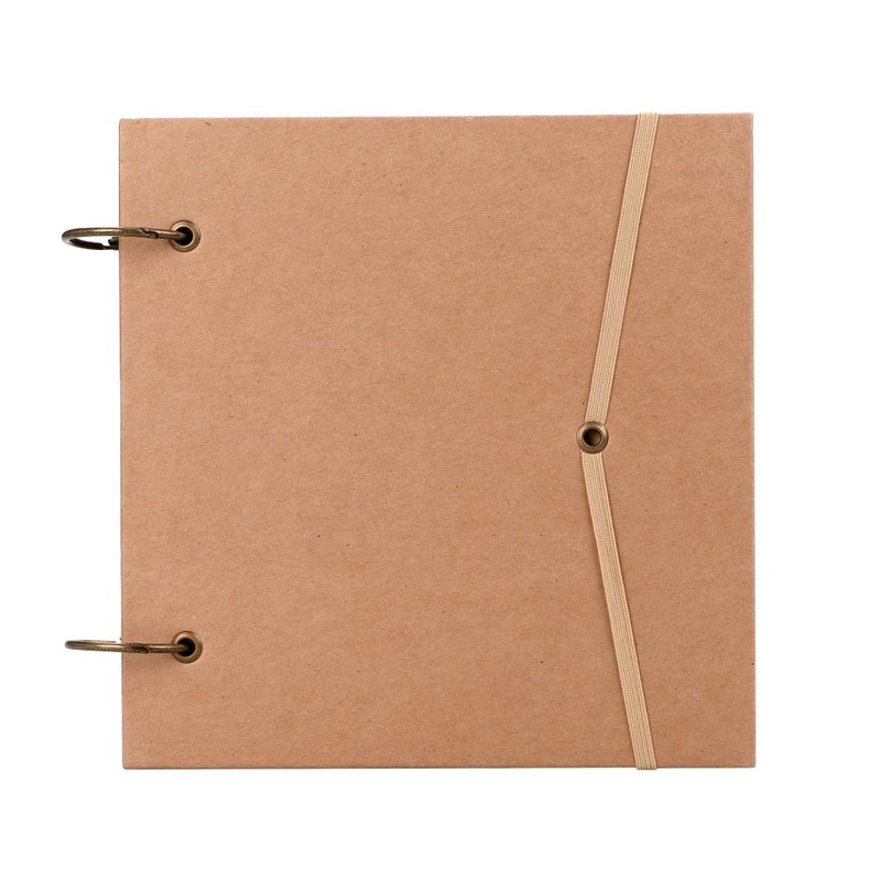 A4 Kraft Scrapbook,Blank Ring Binder Notebook Notepad Loose Leaf Sketchbook