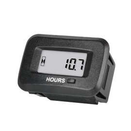 Runleader Digital AC/DC Operating Hour Meter Volt 5V to 277V for Small Gas Engines Works on Garden Tractor Golf Cart (HM038AGH1)