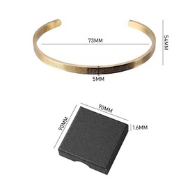 1-Piece Arabic Style Bracelet with 1-Piece Jewellery Box, Women's Bracelet, Open Bracelet, Bracelet with Engraving Made of Stainless Steel, Suitable for Daily Commuting, Thanksgiving, Birthday,