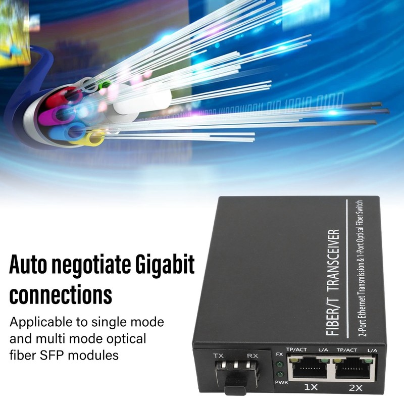 Fiber Transceiver 100M SFP to RJ45 Multifunctional Compatibility Optical Media