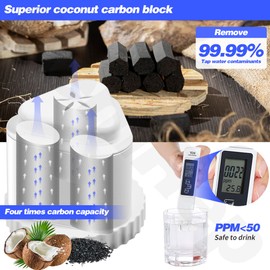 2Pack Replacement Filter for EPIC Water Filter Pitcher, Water Filter Pitcher Compatible with Aquagear Seychelle, BPA Free. Removes Fluoride, Chlorine, Lead, Odors