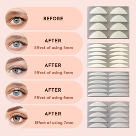 ZMBeautk 1100Pcs Premium Quality Complexion Natural Invisible Single Side Eyelid Tape Stickers Medical-use Fiber Eyelid Lift Strip, Instant Eye Lift Without Surgery, Perfect for Uneven Mono-Eyelids