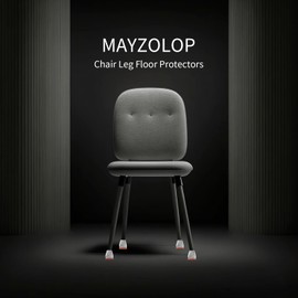 MAYZOLOP 16PCS Chair Leg Floor Protectors, 1inch Transparent Chair Leg Caps for Tilt Chair Legs, Hardwood Floor Protectors for Furniture Legs with Felt Pads Sliders,No Scratches No Noise