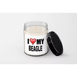SpreadPassion I Love My Beagle Candle - Soy Wax Candle - Hand Poured Candle