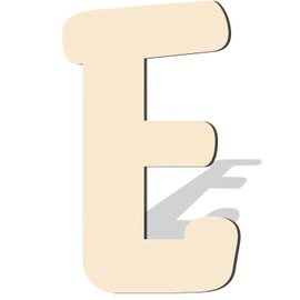 17 Inch Large Wooden Letters, Big Wooden Alphabet Letters for Wall Decor Paintable Large Thick Wood Letters E for Crafts Wooden Cutout Sign for Nursery Birthday Wedding Party Home Decoration