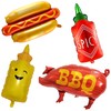ED-Lumos 4 x Helium Balloons, Giant Outdoor Barbecue Party Theme