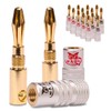 NAUC Banana Plugs for Speaker Cable - Set of 16